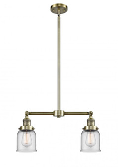 Bell - 2 Light - 21 inch - Antique Brass - Stem Hung - Adjustable Island Light (3442|209-AB-G52)