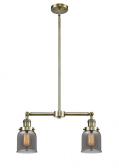 Bell - 2 Light - 21 inch - Antique Brass - Stem Hung - Island Light (3442|209-AB-G53)