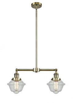 Oxford - 2 Light - 24 inch - Antique Brass - Stem Hung - Adjustable Island Light (3442|209-AB-G534-LED)