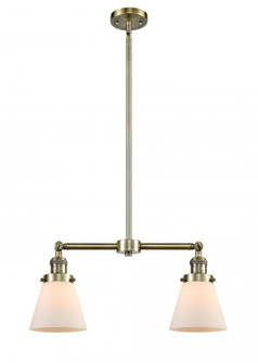 Cone - 2 Light - 21 inch - Antique Brass - Stem Hung - Adjustable Island Light (3442|209-AB-G61-LED)