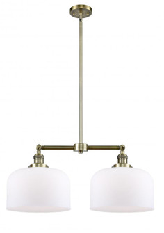Bell - 2 Light - 21 inch - Antique Brass - Stem Hung - Adjustable Island Light (3442|209-AB-G71-L-LED)