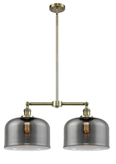 Bell - 2 Light - 21 inch - Antique Brass - Stem Hung - Adjustable Island Light (3442|209-AB-G73-L)
