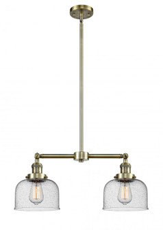 Bell - 2 Light - 21 inch - Antique Brass - Stem Hung - Adjustable Island Light (3442|209-AB-G74-LED)