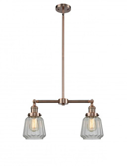 Chatham - 2 Light - 21 inch - Antique Copper - Stem Hung - Adjustable Island Light (3442|209-AC-G142-LED)