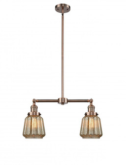 Chatham - 2 Light - 21 inch - Antique Copper - Stem Hung - Adjustable Island Light (3442|209-AC-G146-LED)