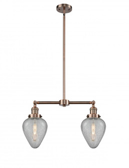 Geneseo - 2 Light - 21 inch - Antique Copper - Stem Hung - Adjustable Island Light (3442|209-AC-G165-LED)