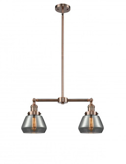 Fulton - 2 Light - 21 inch - Antique Copper - Stem Hung - Island Light (3442|209-AC-G173-LED)