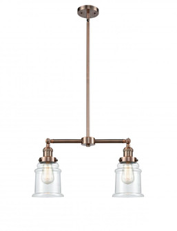 Canton - 2 Light - 21 inch - Antique Copper - Stem Hung - Island Light (3442|209-AC-G182)