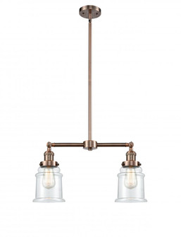 Canton - 2 Light - 21 inch - Antique Copper - Stem Hung - Adjustable Island Light (3442|209-AC-G182-LED)