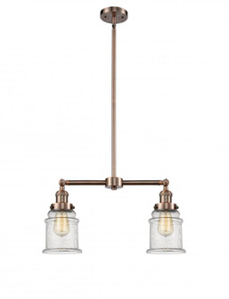 Canton - 2 Light - 21 inch - Antique Copper - Stem Hung - Adjustable Island Light (3442|209-AC-G184-LED)