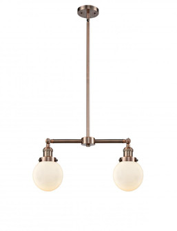 Beacon - 2 Light - 23 inch - Antique Copper - Stem Hung - Adjustable Island Light (3442|209-AC-G201-6-LED)