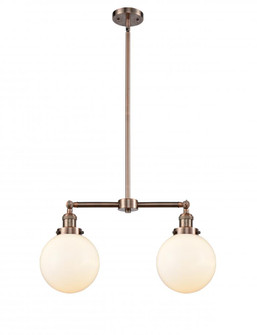 Beacon - 2 Light - 25 inch - Antique Copper - Stem Hung - Adjustable Island Light (3442|209-AC-G201-8-LED)