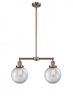 Beacon - 2 Light - 25 inch - Antique Copper - Stem Hung - Adjustable Island Light (3442|209-AC-G202-8)