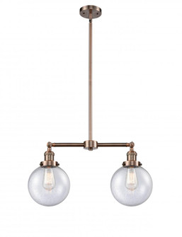 Beacon - 2 Light - 25 inch - Antique Copper - Stem Hung - Adjustable Island Light (3442|209-AC-G204-8)