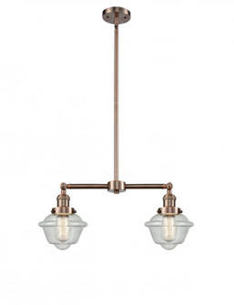 Oxford - 2 Light - 24 inch - Antique Copper - Stem Hung - Adjustable Island Light (3442|209-AC-G534-LED)