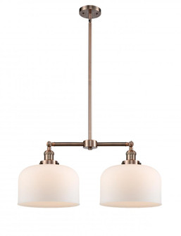 Bell - 2 Light - 21 inch - Antique Copper - Stem Hung - Adjustable Island Light (3442|209-AC-G71-L)