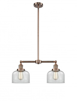 Bell - 2 Light - 21 inch - Antique Copper - Stem Hung - Adjustable Island Light (3442|209-AC-G72)