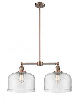 Bell - 2 Light - 21 inch - Antique Copper - Stem Hung - Adjustable Island Light (3442|209-AC-G72-L-LED)