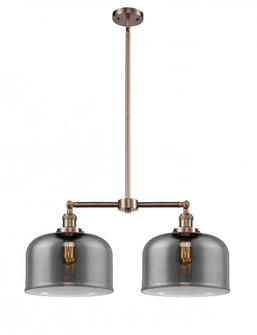 Bell - 2 Light - 21 inch - Antique Copper - Stem Hung - Adjustable Island Light (3442|209-AC-G73-L-LED)