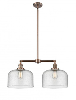 Bell - 2 Light - 21 inch - Antique Copper - Stem Hung - Adjustable Island Light (3442|209-AC-G74-L)
