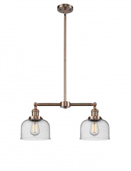 Bell - 2 Light - 21 inch - Antique Copper - Stem Hung - Adjustable Island Light (3442|209-AC-G74-LED)