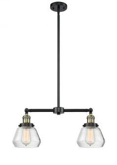 Fulton - 2 Light - 21 inch - Black Antique Brass - Stem Hung - Adjustable Island Light (3442|209-BAB-G172)