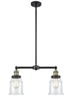 Canton - 2 Light - 21 inch - Black Antique Brass - Stem Hung - Adjustable Island Light (3442|209-BAB-G182-LED)