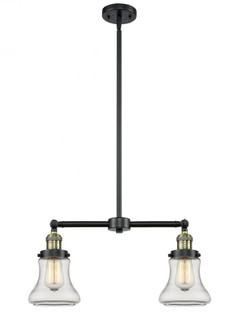 Bellmont - 2 Light - 21 inch - Black Antique Brass - Stem Hung - Adjustable Island Light (3442|209-BAB-G192)
