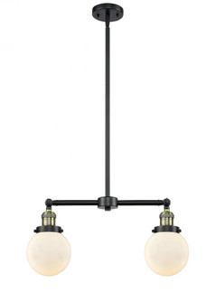 Beacon - 2 Light - 23 inch - Black Antique Brass - Stem Hung - Adjustable Island Light (3442|209-BAB-G201-6)