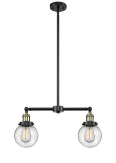 Beacon - 2 Light - 23 inch - Black Antique Brass - Stem Hung - Adjustable Island Light (3442|209-BAB-G204-6)