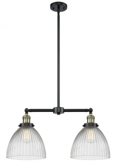 Seneca Falls - 2 Light - 21 inch - Black Antique Brass - Stem Hung - Adjustable Island Light (3442|209-BAB-G222)