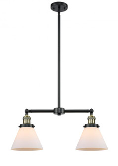 Cone - 2 Light - 21 inch - Black Antique Brass - Stem Hung - Adjustable Island Light (3442|209-BAB-G41)