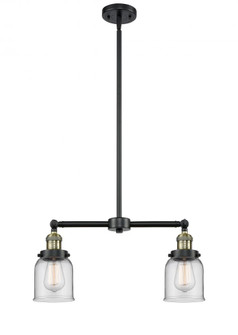 Bell - 2 Light - 21 inch - Black Antique Brass - Stem Hung - Adjustable Island Light (3442|209-BAB-G52)