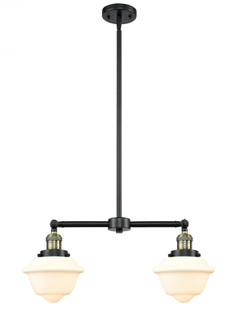 Oxford - 2 Light - 24 inch - Black Antique Brass - Stem Hung - Adjustable Island Light (3442|209-BAB-G531)