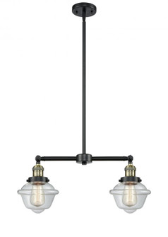Oxford - 2 Light - 24 inch - Black Antique Brass - Stem Hung - Adjustable Island Light (3442|209-BAB-G532-LED)