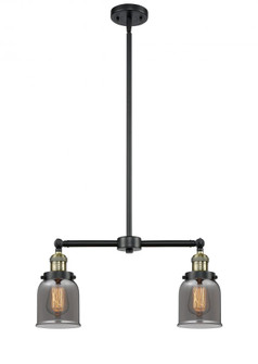 Bell - 2 Light - 21 inch - Black Antique Brass - Stem Hung - Adjustable Island Light (3442|209-BAB-G53-LED)