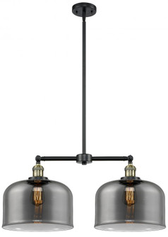 Bell - 2 Light - 21 inch - Black Antique Brass - Stem Hung - Adjustable Island Light (3442|209-BAB-G73-L)