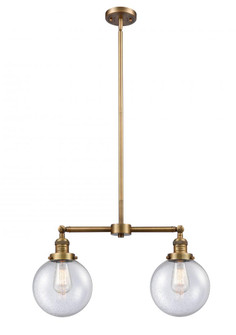 Beacon - 2 Light - 25 inch - Brushed Brass - Stem Hung - Adjustable Island Light (3442|209-BB-G204-8)