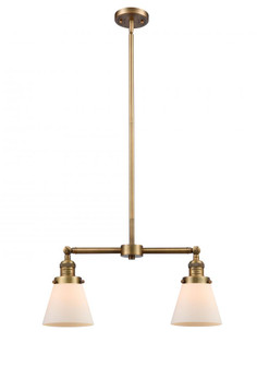 Cone - 2 Light - 21 inch - Brushed Brass - Stem Hung - Adjustable Island Light (3442|209-BB-G61-LED)