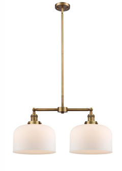 Bell - 2 Light - 21 inch - Brushed Brass - Stem Hung - Adjustable Island Light (3442|209-BB-G71-L)