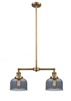 Bell - 2 Light - 21 inch - Brushed Brass - Stem Hung - Adjustable Island Light (3442|209-BB-G73-LED)
