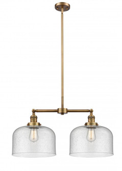 Bell - 2 Light - 21 inch - Brushed Brass - Stem Hung - Adjustable Island Light (3442|209-BB-G74-L-LED)