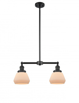 Fulton - 2 Light - 21 inch - Matte Black - Stem Hung - Adjustable Island Light (3442|209-BK-G171)