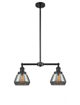 Fulton - 2 Light - 21 inch - Matte Black - Stem Hung - Adjustable Island Light (3442|209-BK-G173-LED)