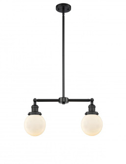 Beacon - 2 Light - 23 inch - Matte Black - Stem Hung - Adjustable Island Light (3442|209-BK-G201-6-LED)