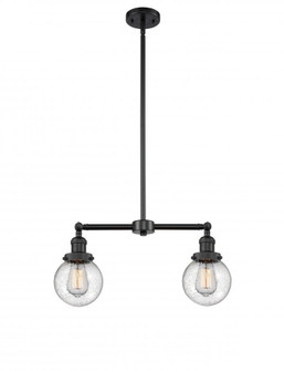 Beacon - 2 Light - 23 inch - Matte Black - Stem Hung - Adjustable Island Light (3442|209-BK-G204-6-LED)