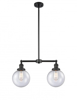 Beacon - 2 Light - 25 inch - Matte Black - Stem Hung - Adjustable Island Light (3442|209-BK-G204-8-LED)