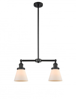 Cone - 2 Light - 21 inch - Matte Black - Stem Hung - Adjustable Island Light (3442|209-BK-G61-LED)