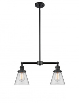 Cone - 2 Light - 21 inch - Matte Black - Stem Hung - Adjustable Island Light (3442|209-BK-G62)