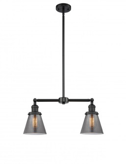 Cone - 2 Light - 21 inch - Matte Black - Stem Hung - Adjustable Island Light (3442|209-BK-G63-LED)